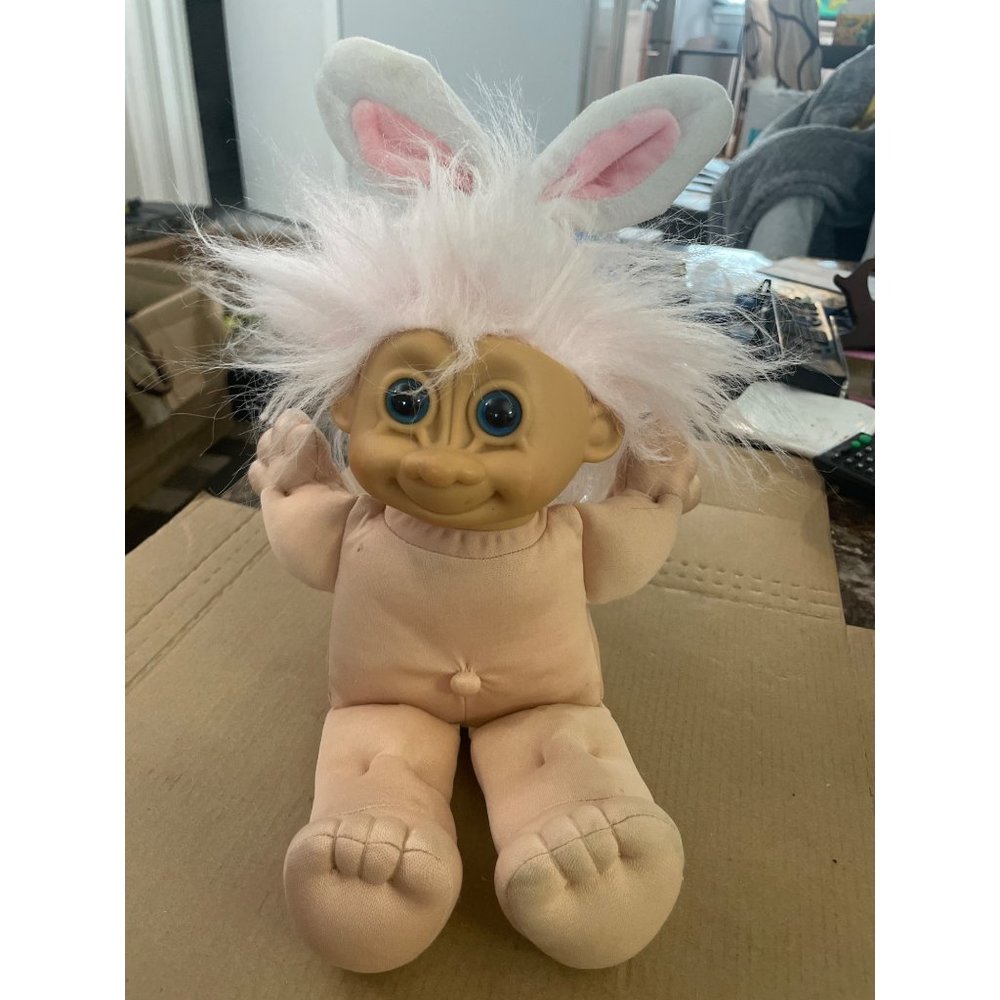 Troll Doll 11" Russ Plush Soft Girl Pink Easter Bunny Rabbit